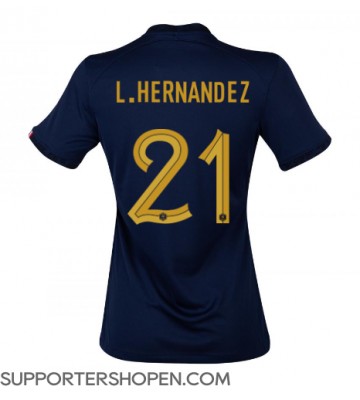 Frankrike Lucas Hernandez #21 Hemma Matchtröja Dam VM 2022 Kortärmad